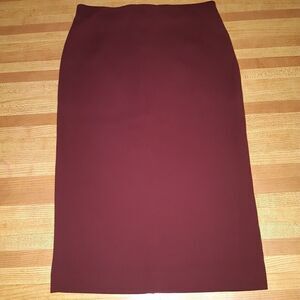 Le Chateau Burgundy Pencil Skirt